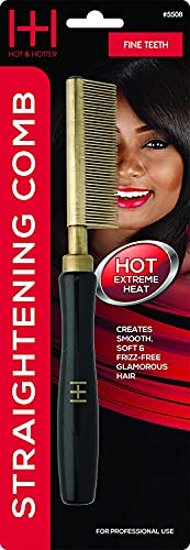 Annie Gold Straightening Comb with Fine Teeth for Styling