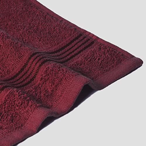 Belizzi Home 12-Pack Ultra Soft Cotton Washcloths 12x12 inch Burgundy - Multi-Purpose Face & Body Towels