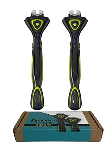 Dorco Pace 6 Sport Razor Handle Replacement Pair (2 handles, no blades)