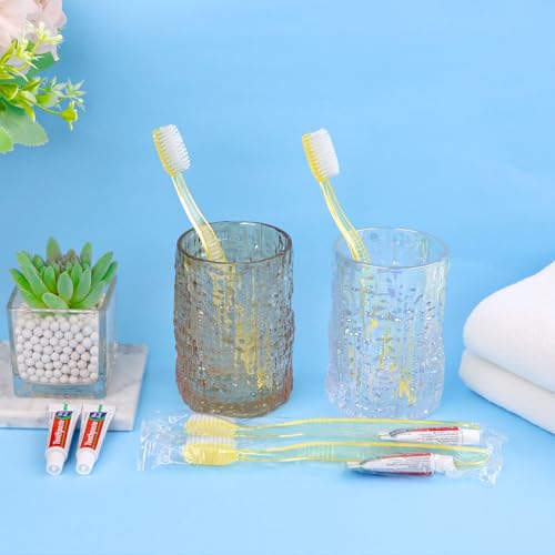 Disposable Toothbrush and Toothpaste Set - 60 Pack for Travel & Hotels
