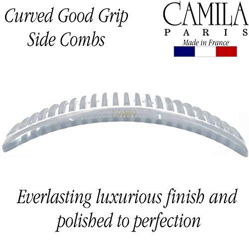 Camila Clear Large French Twist Hair Side Comb - 4" Clip