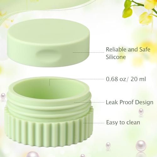 Maxcheck 8 Pcs Mini Silicone Travel Containers - Fresh Color, Leakproof