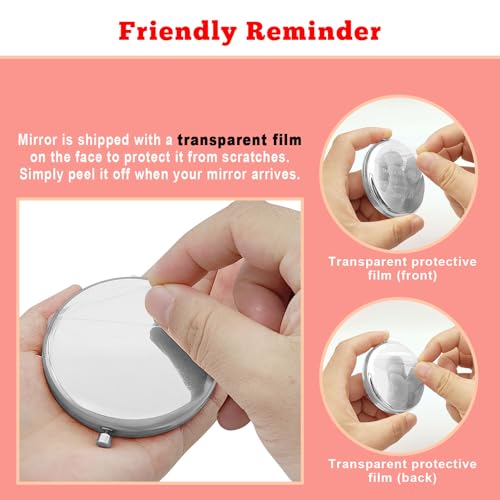 Gevody Silver Teacher Assistant Makeup Mirror - Appreciation Gift for Women