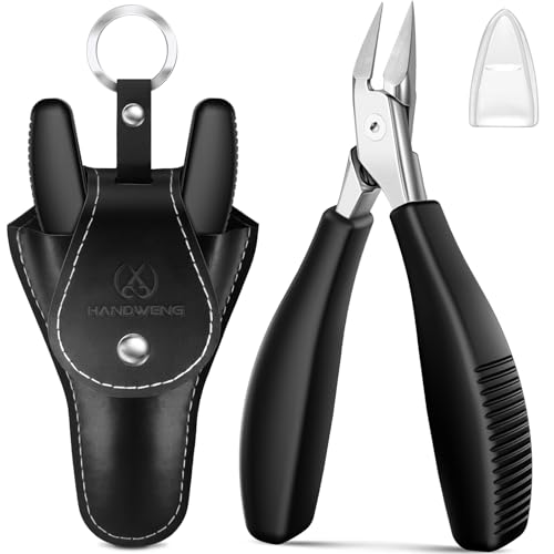 HANDWENG Ingrown Toenail Clippers for Thick Nails, Ultra Sharp Wide Jaw