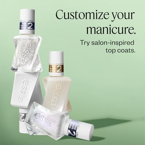 essie Gel Couture Diamond Dust Top Coat for Nails - High Shine, Chip-Resistant, 0.46 fl oz
