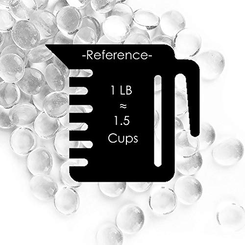 CYS EXCEL Clear Glass Gemstone Beads for Vase Fillers - 2 LBS