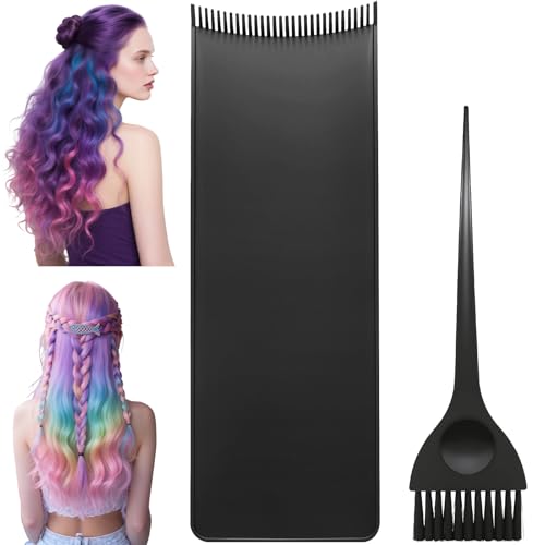 Balayage Highlighting Board Kit with Applicator Brushes for Hair Coloring - Reusable, Scalp-Safe, Mess-Free Professional Tools