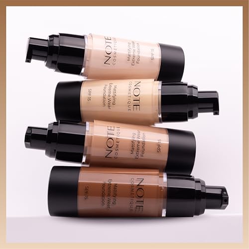 Note Mattifying Extreme Wear Liquid Foundation SPF 15 - Full Coverage for Oily Skin - 02 Natural Beige