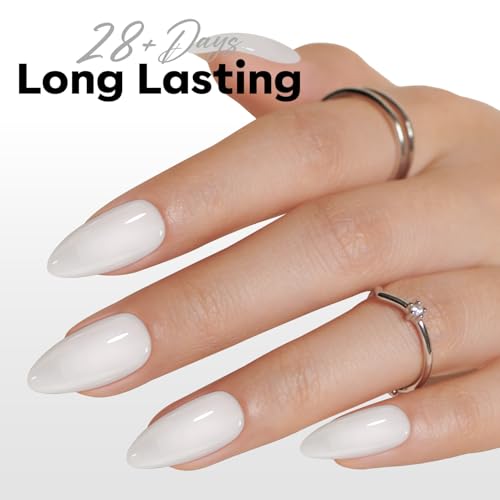 Modelones Milky White Gel Nail Polish - 15ml Translucent Jelly