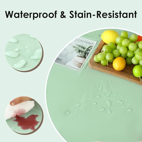 Sage Green Disposable Plastic Tablecloth - 54 x 108 Inch | Leakproof & Waterproof for Parties & Picnics