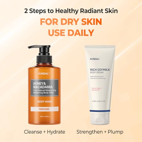KUNDAL Honey & Macadamia Body Wash - Amber Vanilla Scent