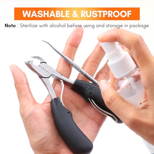 Makartt Ingrown Toenail Clipper Set - Stainless Steel Pedicure Kit
