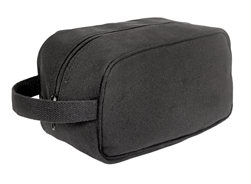 Rothco Heavyweight Canvas Travel Dopp Kit Charcoal Grey Toiletry Organizer