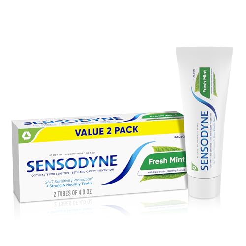 Sensodyne Fresh Mint Sensitive Toothpaste, 4 oz Tubes (Pack of 2)