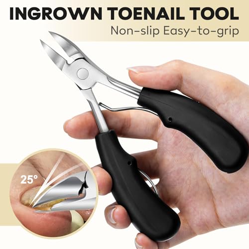 5-Piece Professional Toenail Clipper Set for Thick Nails & Seniors