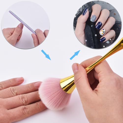Ycyan Nail Dust Brush - Soft Powder Remover for Manicure Art
