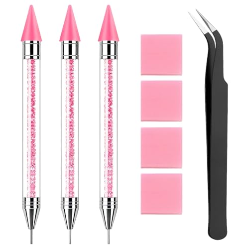 Rhinestone Picker Tool Set - 3 Pack Bedazzling Pens with Tweezers