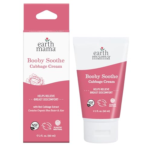 Earth Mama Booby Soothe Cabbage Cream - 2 oz - Breast Cream for Breastfeeding Discomfort and Weaning