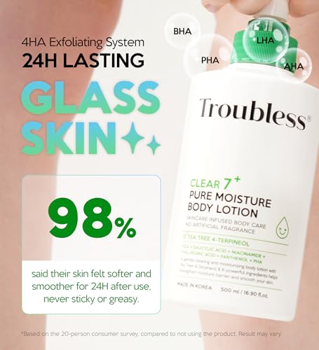 Troubless CLEAR 7 Plus Moisture Body Lotion for Sensitive Skin - 16.9 fl oz