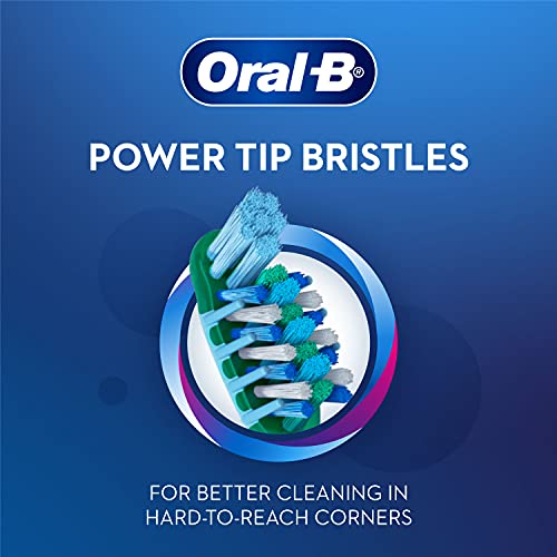 Oral-B Criss Cross Deep Clean Manual Toothbrush Set for Adults – 4 Pack with Tongue Cleaner