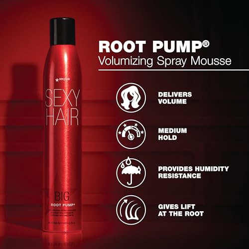 SexyHair Big Root Pump Volumizing Spray Mousse - Medium Hold, Humidity Resistant