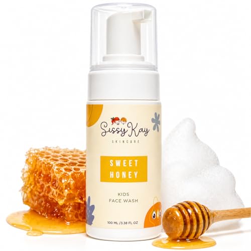 Sissy Kay Kids Foaming Face Wash, Natural Honey Cleanser for Sensitive Skin