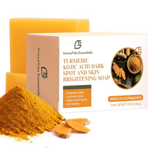 Turmeric Kojic Acid Soap Pack of 2 - Skin Brightening & Dark Spot Removal