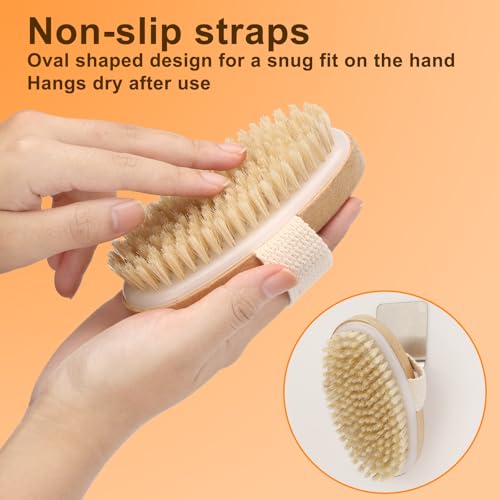 Natural Bristle Exfoliating Body Brush for Smooth Skin