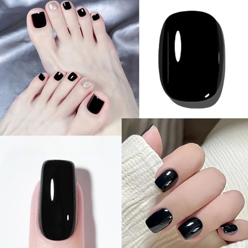 Black Quick Dry Nail Polish - Long Lasting, Chip Resistant, 14ML