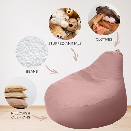 ZICOTO Kids' Bean Bag Chair Cover - Soft Plushie Storage Solution