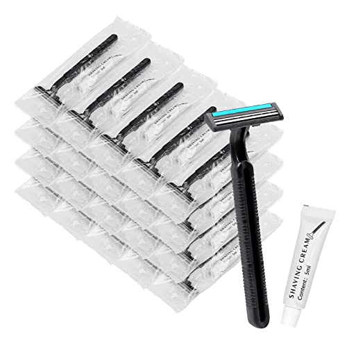 Lomgwumy Disposable Razors Bulk Pack 30 with Knife Cap, Double Blade Men Shaving