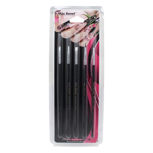 Mia Secret Nail Art Brush Set - 5 Professional Brushes (NB-5P)
