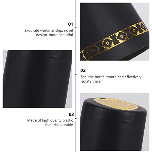 DOITOOL 100 Pcs PVC Heat Shrink Capsules for Wine Bottles