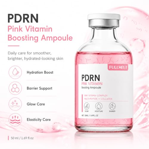 FullMeet PDRN Pink Silk Peptide Ampoule - Hydrating Collagen Face Serum