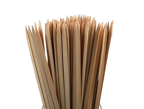 GET 8" Heavy-Duty Bamboo Skewers - Pack of 100 for Grilling