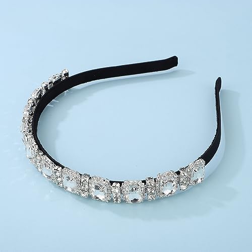 Sparkle Rhinestone Headband for Women Girls - Non-Slip Glitter Hair Accessory