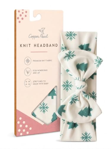 Copper Pearl Baby Bows - Soft Stretchy Headbands for Newborns & Toddlers, Alps Design