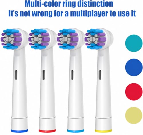 White Replacement Toothbrush Heads for Oral-B Electric Toothbrushes - Pack of 8