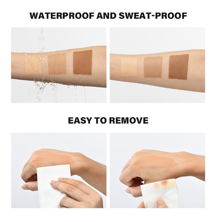 Tattoo Cover Up Makeup - Waterproof Body Concealer for Varicose Veins & Scars | All Skin Tones, No Transfer, Golden Shade