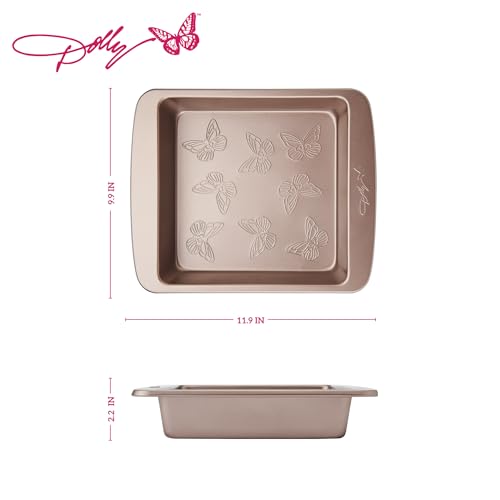 Dolly Parton Butterfly Square Cake Pan – Nonstick Carbon Steel 9x9