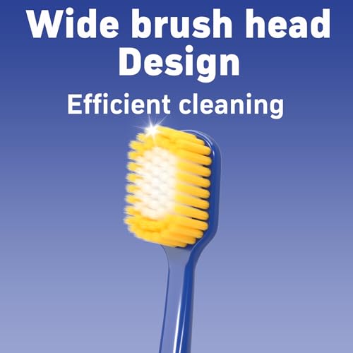 Adult Ultra Soft Wide Head Manual Toothbrush 4-Pack for Sensitive Gums