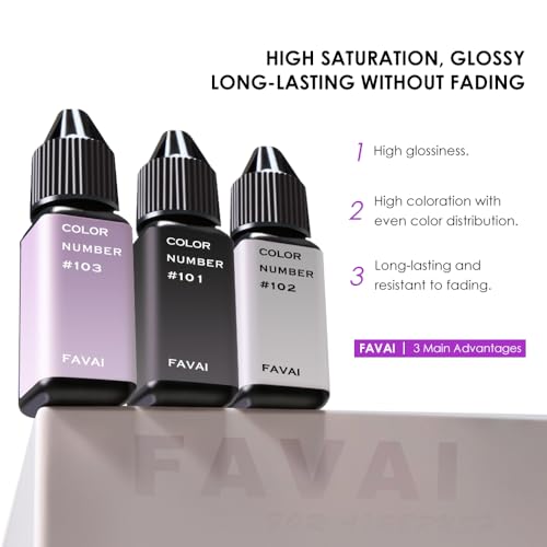 FAVAI 6-Pack White Airbrush Gel Nail Polish - HEMA Free French Ombre Set