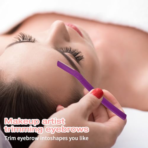 Women's Premium Deep Color Eyebrow Razor for Sensitive Skin - Exfoliating & Safe Hair Removal, Travel Friendly Facial Grooming Tools