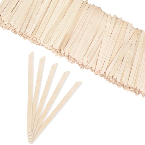 1000Pcs Wooden Wax Sticks for Hair Removal - Precise Applicators, Small Popsicle Style, Natural Birch, for Body & Face
