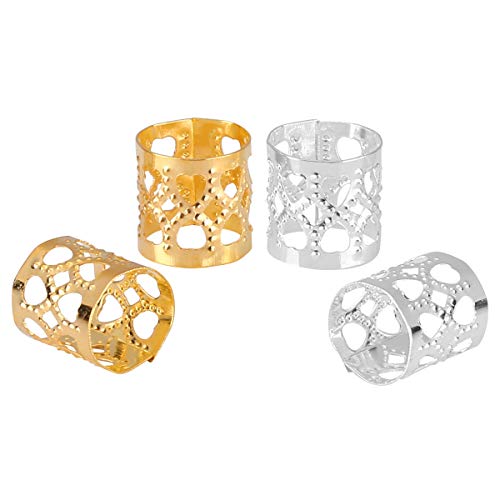 Tbestmax 200 Pcs Dreadlocks Beads Hair Braid Rings Clips