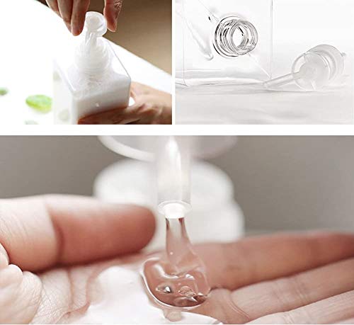 JiatuA 22oz (650ml) Clear Refillable Plastic Pump Dispenser 2 Pack