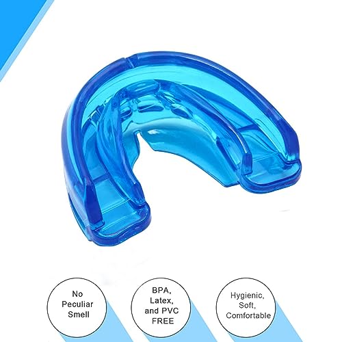 Coolrunner Double Braces Mouth Guard for Youth - Blue, No Molding