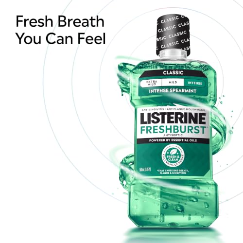 Listerine Freshburst Antiseptic Mouthwash - Spearmint, 33.8 fl. oz (2-Pack)
