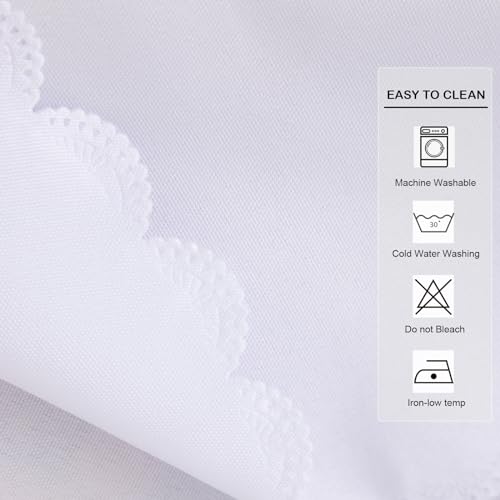 36x36 Inch White Tablecloth - Wrinkle Resistant for Parties & Weddings