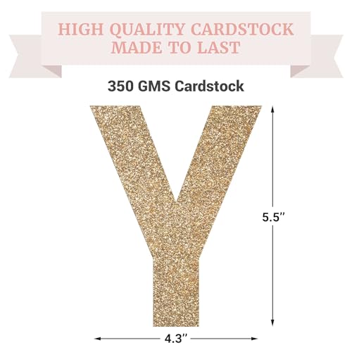 Gold Glitter She Said Yes Banner - Pre-Strung Engagement Decor